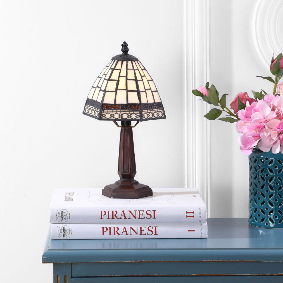 JONATHAN Y Lighting JYL8016A Carter 1 Light 12" Tall LED Tiffany - Bronze