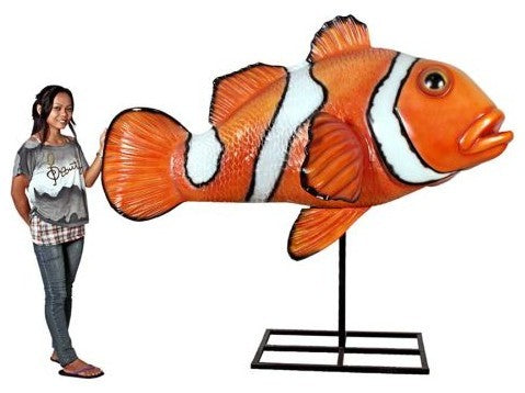 Oversized Clownfish Statue With Stand
