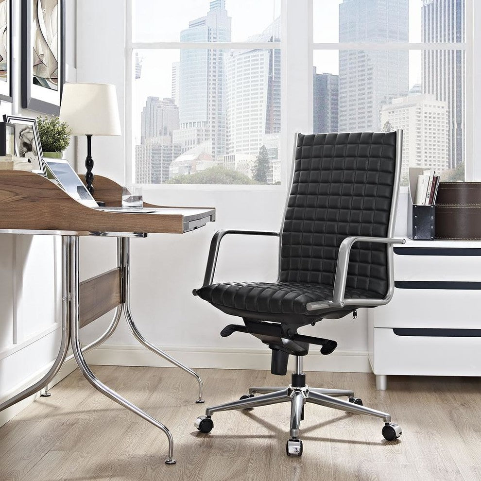 Black Pattern Highback Office Chair