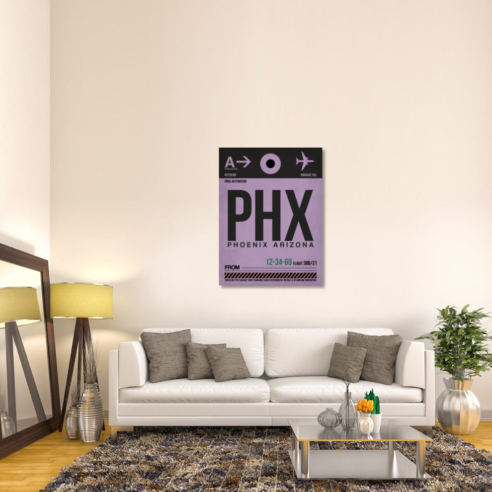 "PHX Phoenix Luggage Tag 1" Fine Art Print