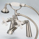 Vintage Classic Deck Mount Tub Faucet With Handshower, Brushed Nickel