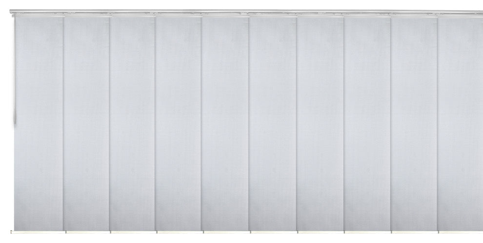 Dappled Iron 10-Panel Track Extendable Vertical Blinds 120-218"W