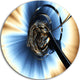 Fractal 3D Tangled Knot, Abstract Art Round Metal Wall Art, 36"