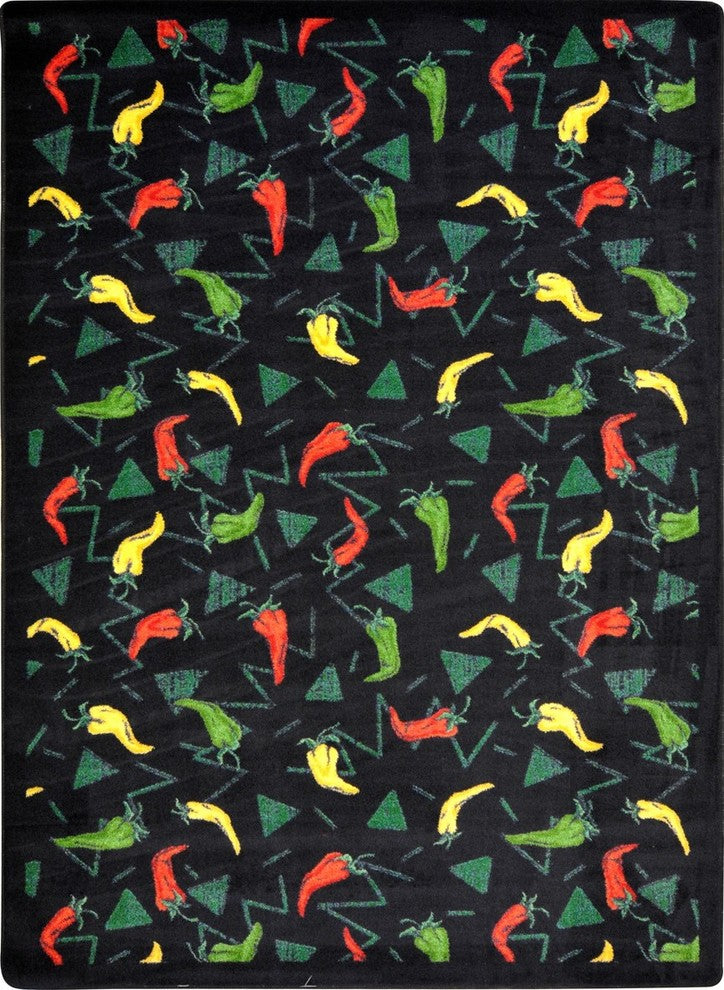 Kaleidoscope Rug, Jalapeno Fiesta, 7'8"x10'9", Onyx