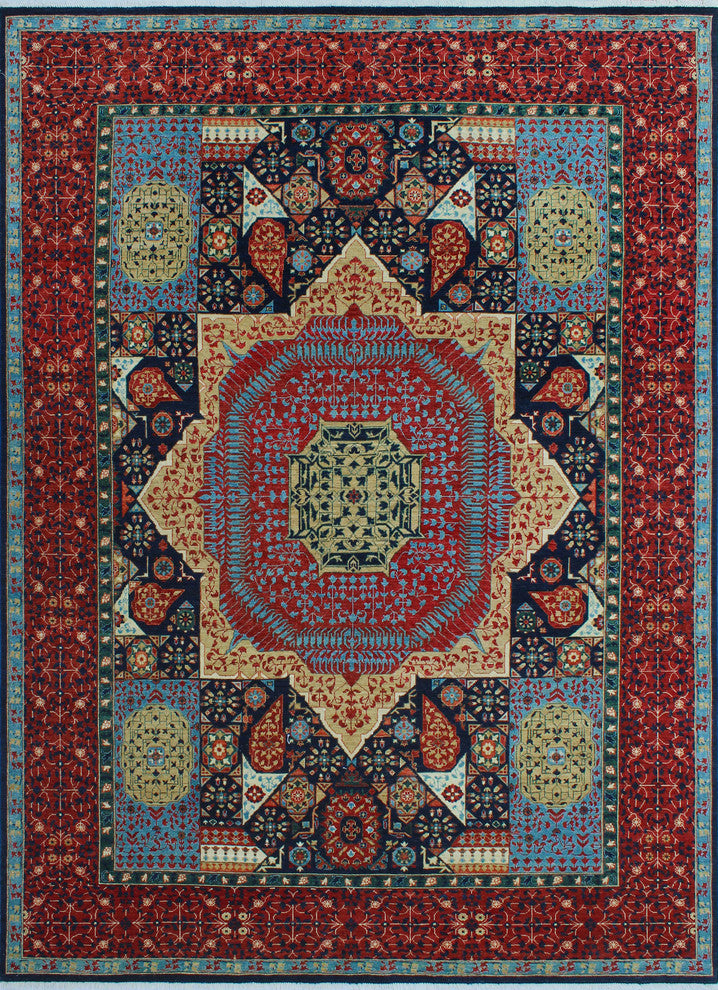 Aria Fine Chobi Lonny Blue Rug, 9'0x12'2