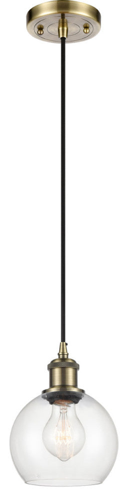 Innovations 516-1P-AB-G122-6-LED 1 Light 6" Mini Pendant, Antique Brass