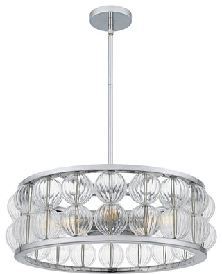 Terrarock Five Light Pendant in Polished Chrome