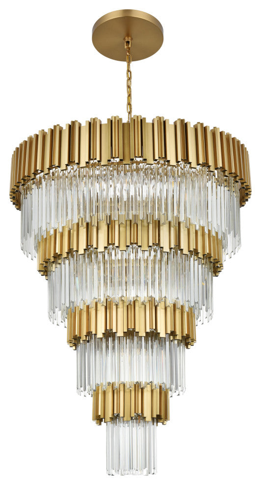 Home Living 40" Chandelier, Satin Gold