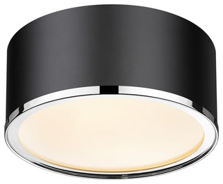Zlite 2303F2-MB-CH 2-Light Flush Mount, Matte Black