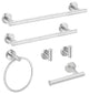 6-Piece Wall Mounted Bathroom Hardware Set, Brushed Nickel