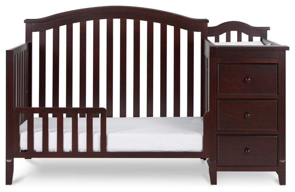 Kali 4-in-1 Convertible Crib, Espresso, With Changer (3 Drawers)