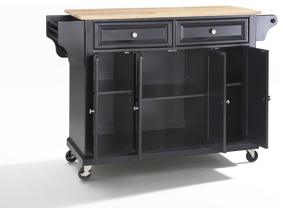 Natural Wood Top Kitchen Cart, Island