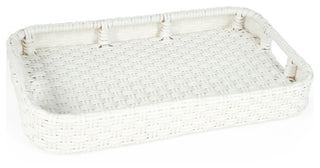 Close-up of the basket weave/strap on white background.