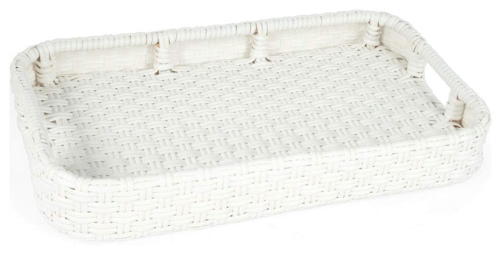 Close-up of the basket weave/strap on white background.