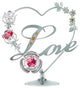 Chrome Plated Silver Love Table Top Ornament