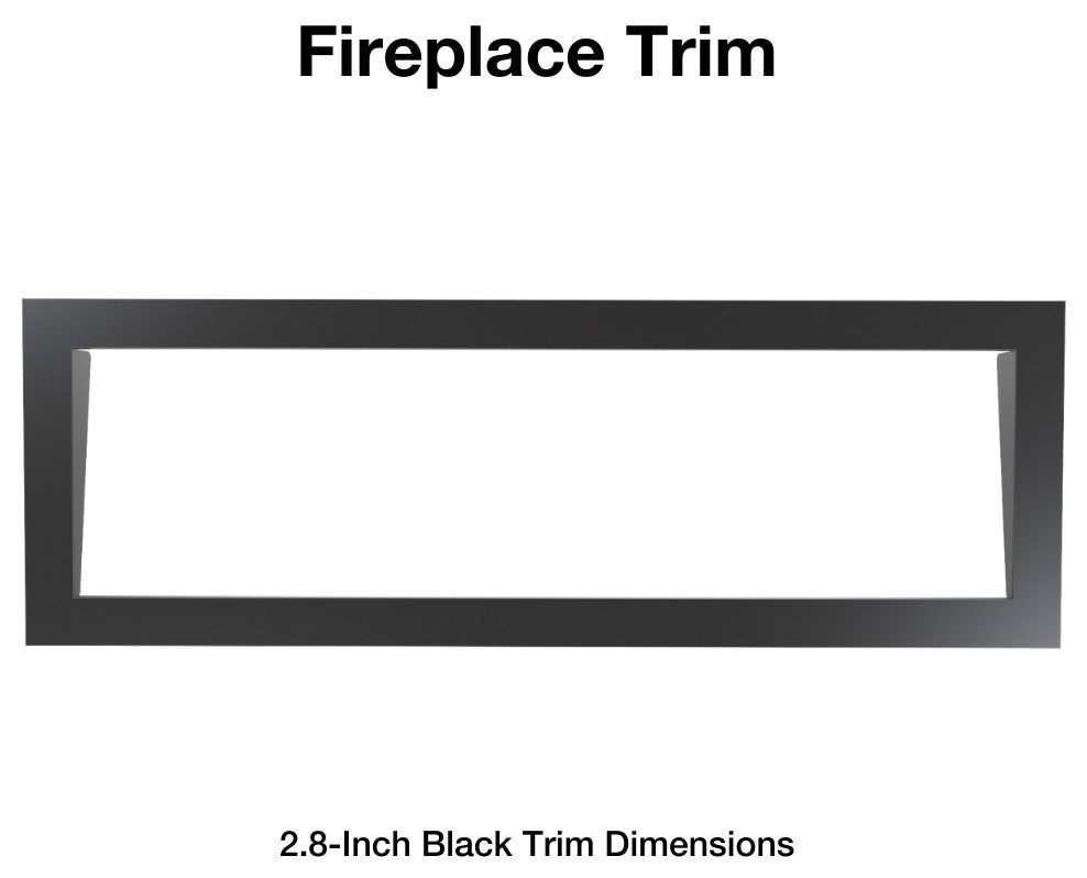 Latitude II Flush Mounted Smart Electric Fireplace, 3" Trim, 68" Wide