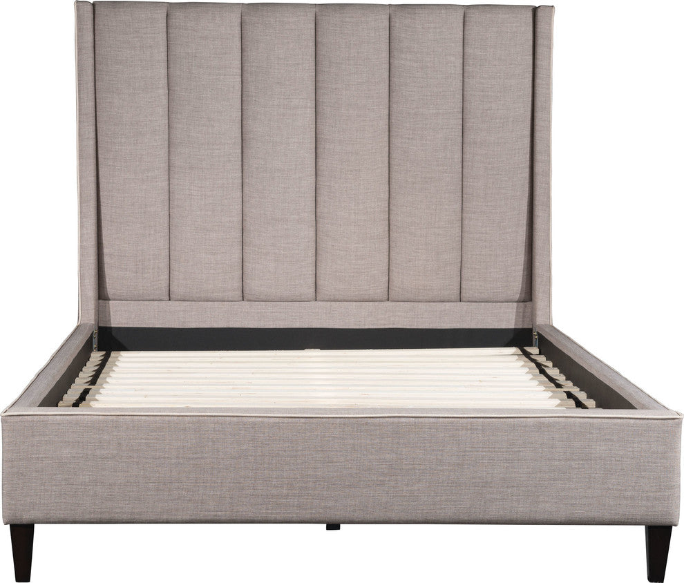 Zuo Modern Gilded Age Queen Bed Dove Gray