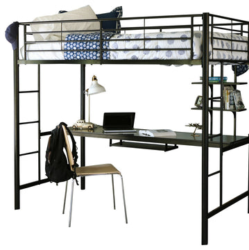 Sanders Twin Size Workstation Loft Bed Black