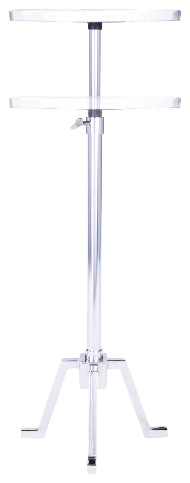 Butler Sash Metal and Marble End Table