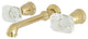 Kingston Brass Two-Handle Wall Mount Bathroom Faucet, Polished Brass