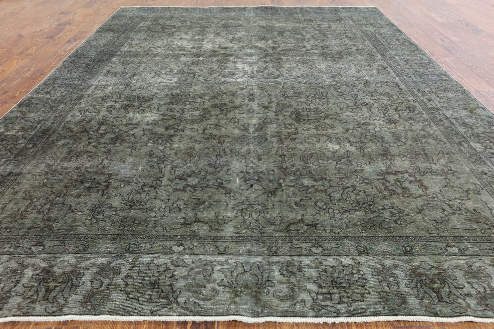 9'x12' Hand Knotted Overdyed Rug, W1929