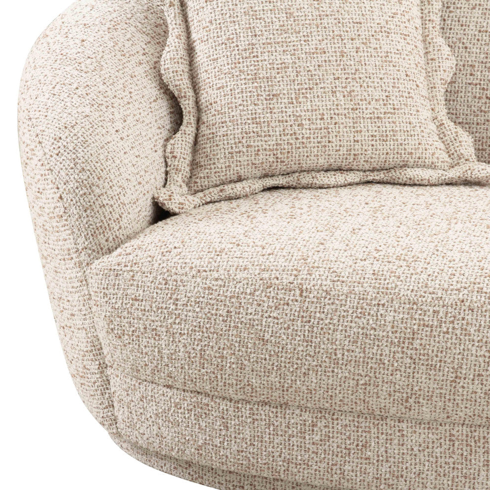 Marion Two-Tone Textured Boucle  Sectional, 4 Person
