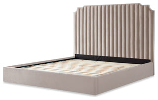 Amaryllis King Lift Up Storage Bed, Taupe