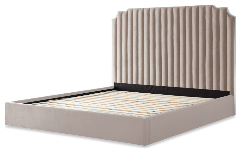 Amaryllis King Lift Up Storage Bed, Taupe