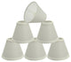 32119-6 Small Hardback Empire Chandelier Clip On Lamp Shade Pearl Linen 3"x6"x5"