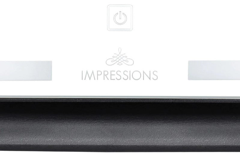 Lumiere Touch Pad Mini LED Makeup Mirror, Black, Led Strip Light