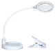 Brightech Lightview Flex 2 in 1 Desk Lamp, 5 Diopter Glass Flexible Gooseneck, White