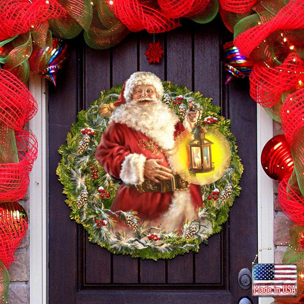Enchanted Christmas - Santa Wall and Door Hanger by Dona Gelsinger