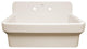 Old Fashioned Country Fireclay Utility Sink With High Backsplash