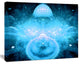 Infinite Light Blue Universe, Floral Canvas Art Print, 20"x12"
