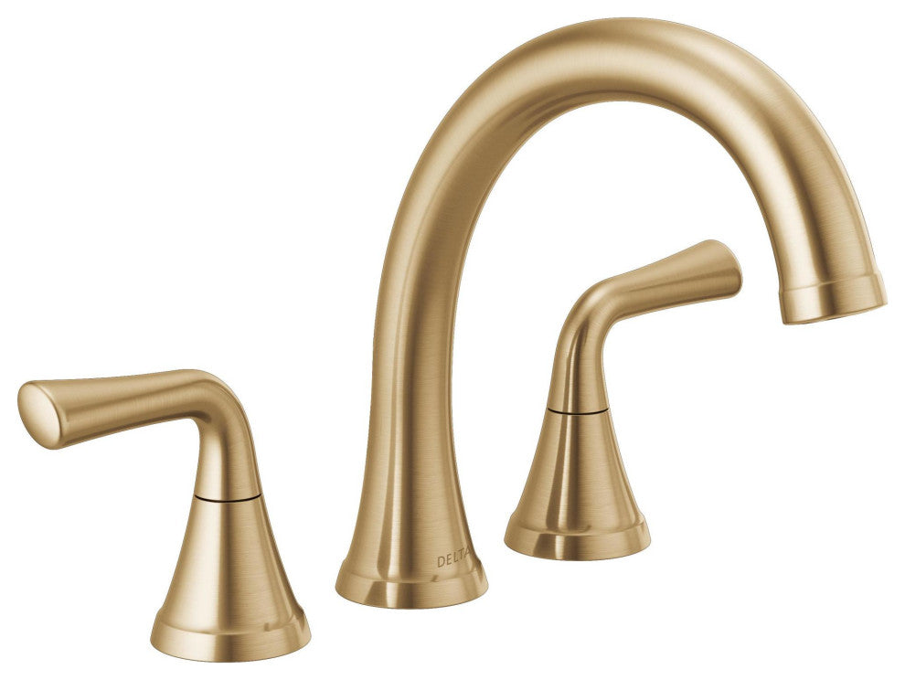 Delta T2733 Kayra Deck Mounted Roman Tub Filler - Champagne Bronze