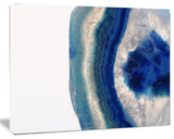 Macro of Blue Agate Stone, Abstract Canvas Wall Art Print, 40"x30"