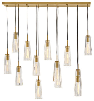 Fredrick Ramond Cosette Medium Thirteen Light Linear, Heritage Brass
