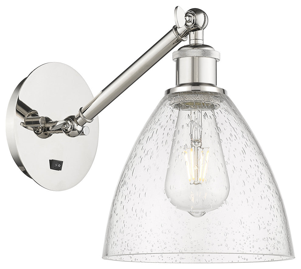 Innovations 317-1W-PN-GBD-754-LED 1-Light Sconce, Polished Nickel