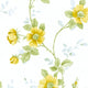 Rose Gardens 2, Romantic Floral Flower White, Yellow Wallpaper Roll