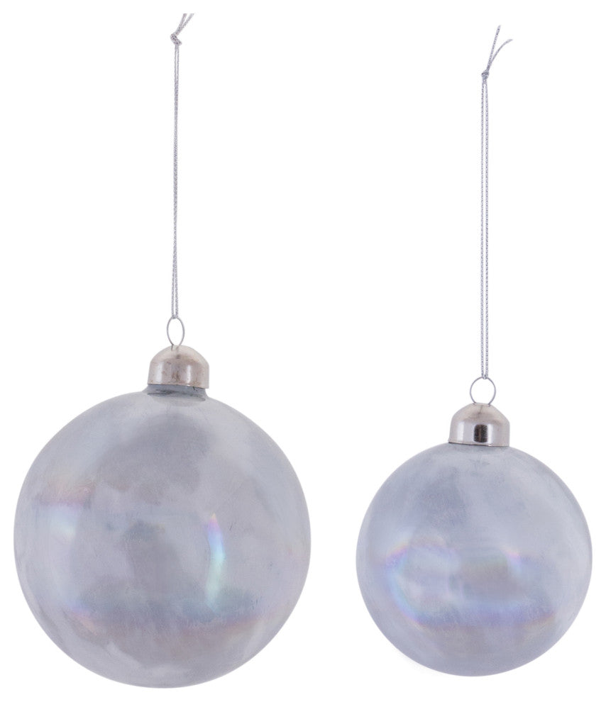 Irredescent Glass Ball Ornament, 12-Piece Set