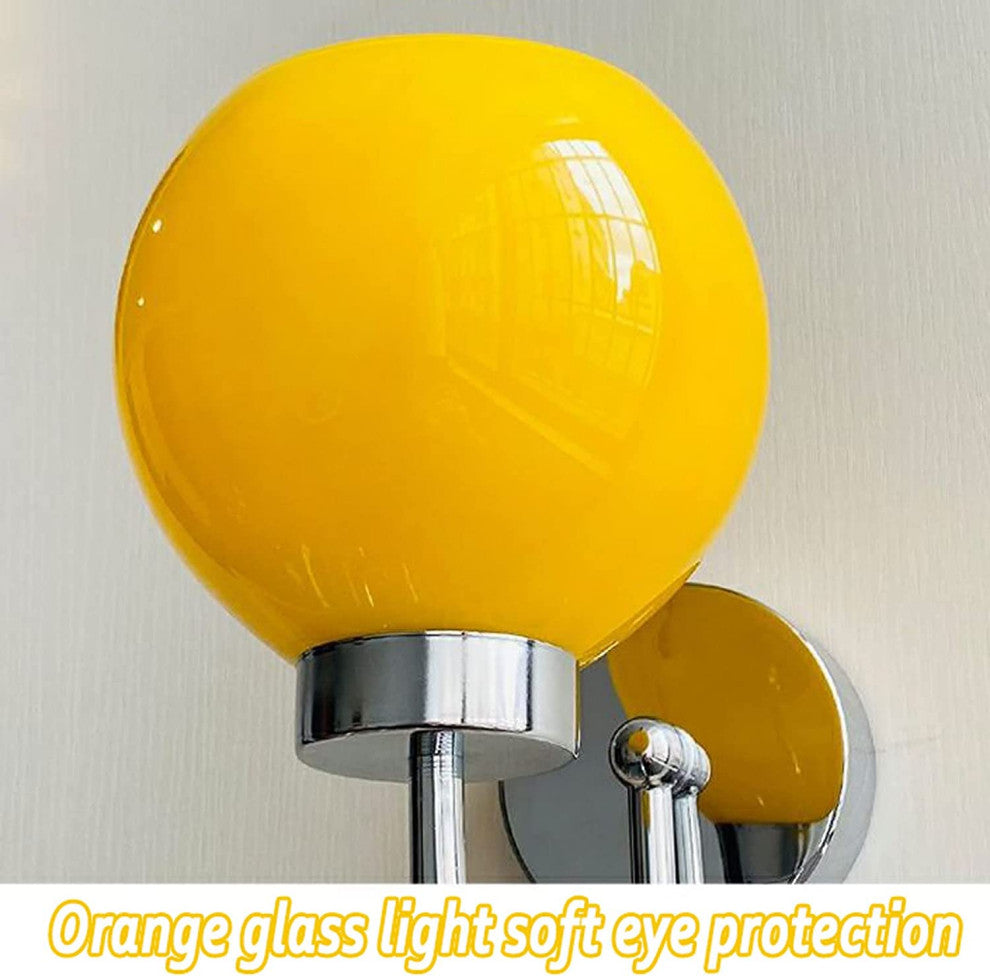 Globe Glass Wall Sconce Industrial Wall Lantern Light