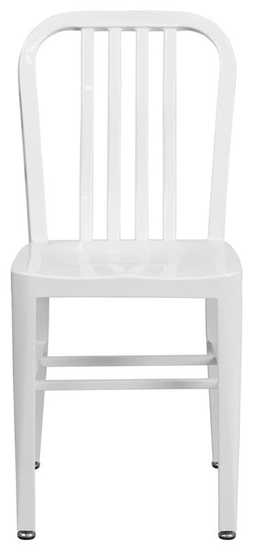 Metal Indoor-Outdoor Chair, White