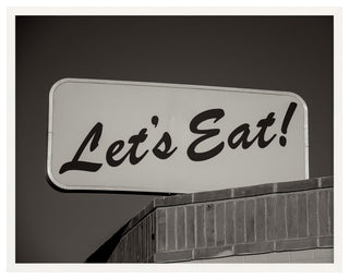 Let's Eat Fine Art Print, White, 38"x48"