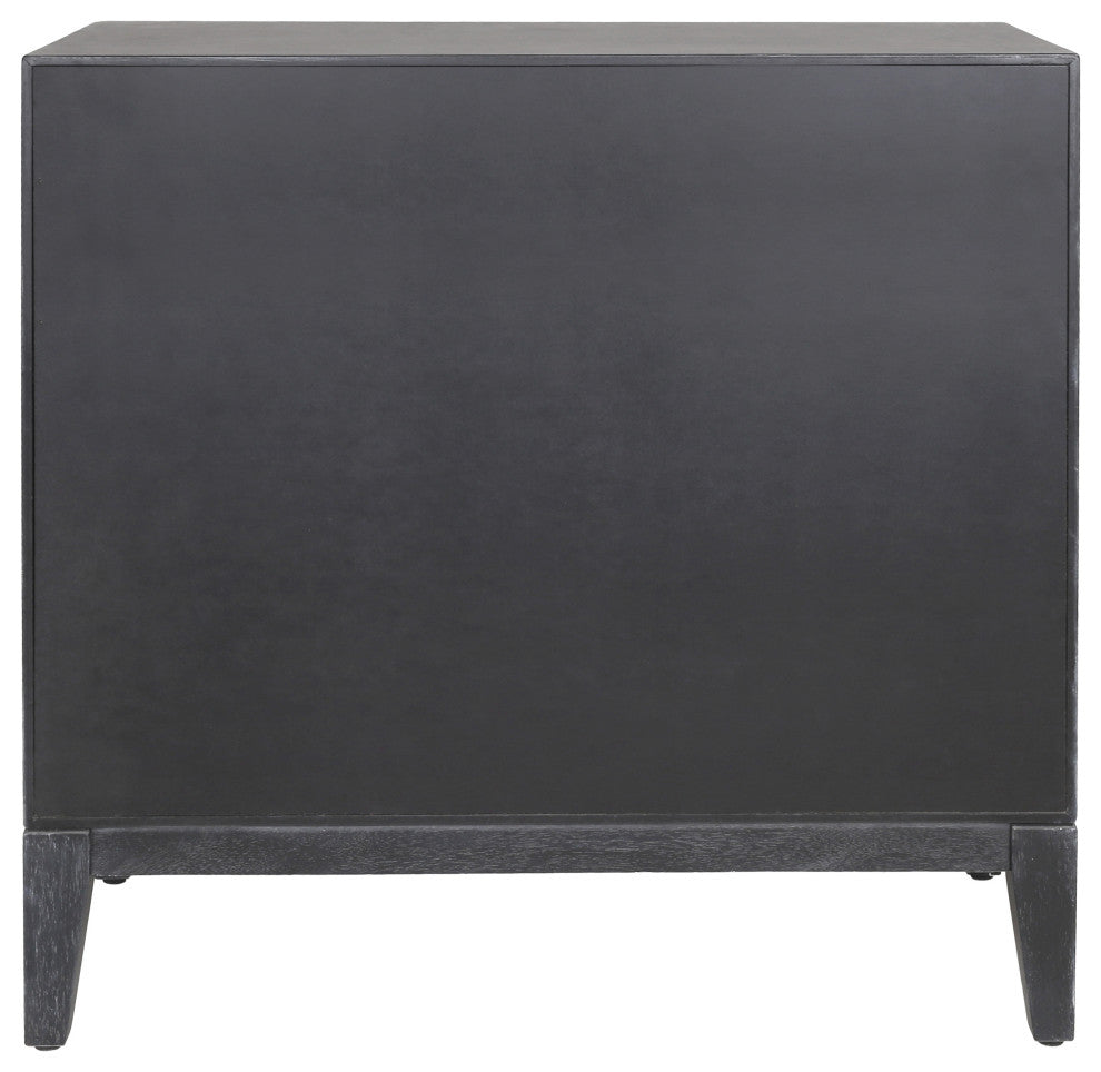 Covey Cabinet 2 Doors, Brushstroke Black