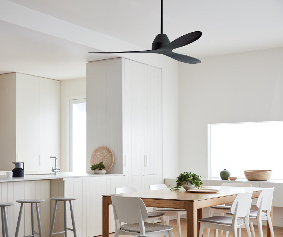 Lucci Air Whitehaven 56" Smart WiFi Controlled Indoor/Outdoor Ceiling Fan, Black