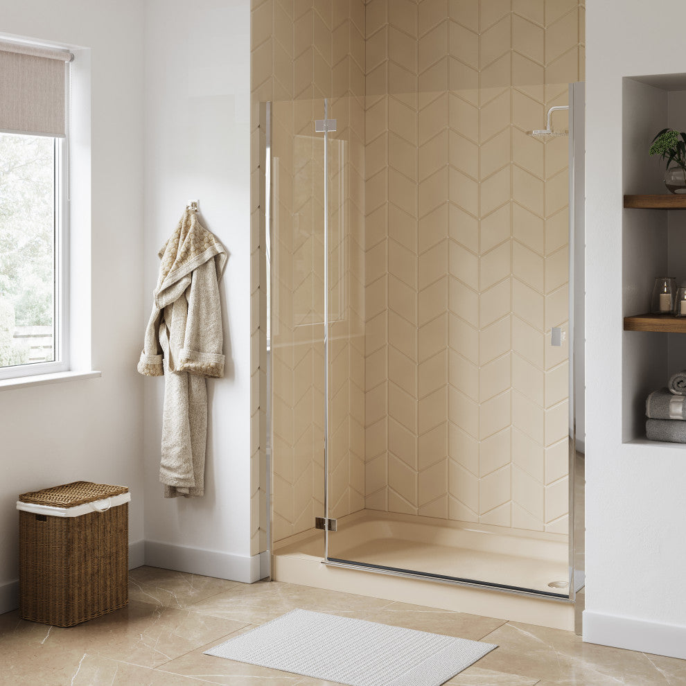 Voltaire 48"x36" Acrylic White, Single-Threshold, Center Drain, Shower Base, 60"
