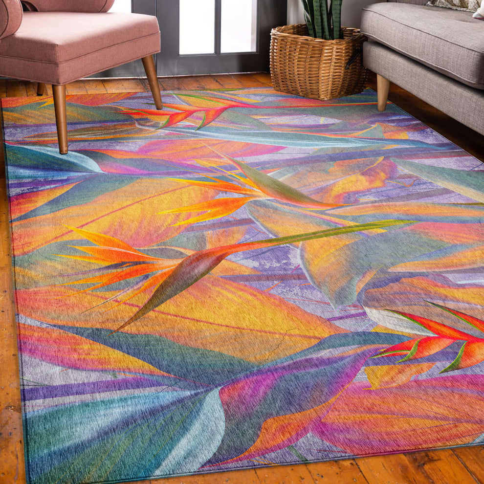 Indoor/Outdoor Tropics TC14 Passion Machine Washable 5' x 7'6" Rug