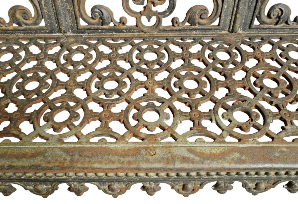 Consigned French Cast Iron Garden Bench