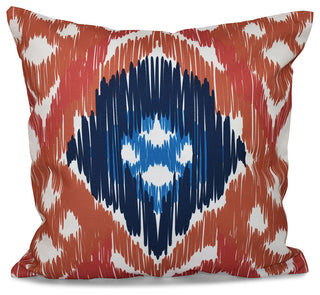 Original, Geometric Print Pillow, Coral, 26"x26"