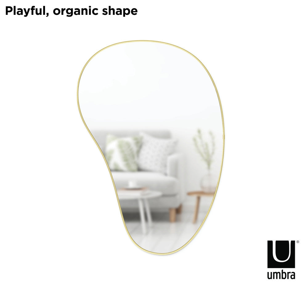 Umbra Hubba Pebble 24 x 36" Mirror Brass